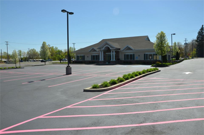 hedley pink parking lot for breast cancer awareness